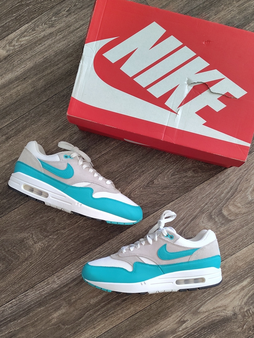 Nike Air Max 1 SC Sneakers in Teal and White